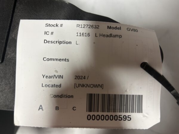 IMG_E1894 2021-2024 Genesis GV80 Full LED left Side Headlight Assembly OEM 92102-T6020