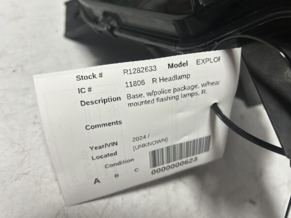 2020-2024 Ford Explorer Police Headlight Right Side OEM MB5813W029JG