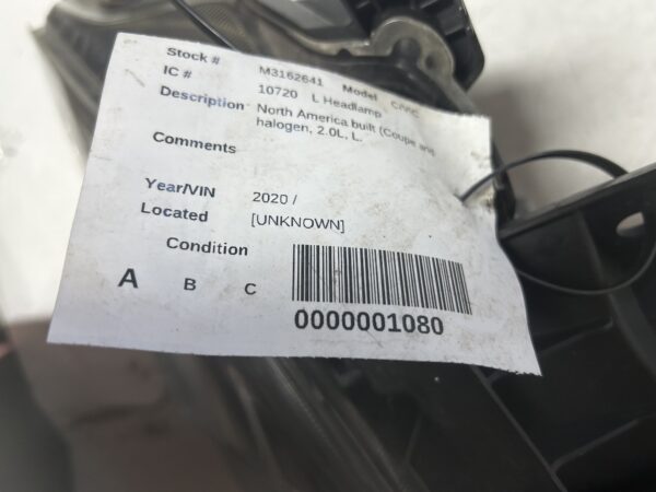 Toyota Camry 2018 2019 Headlight Right Passenger Side OEM 8111006C40