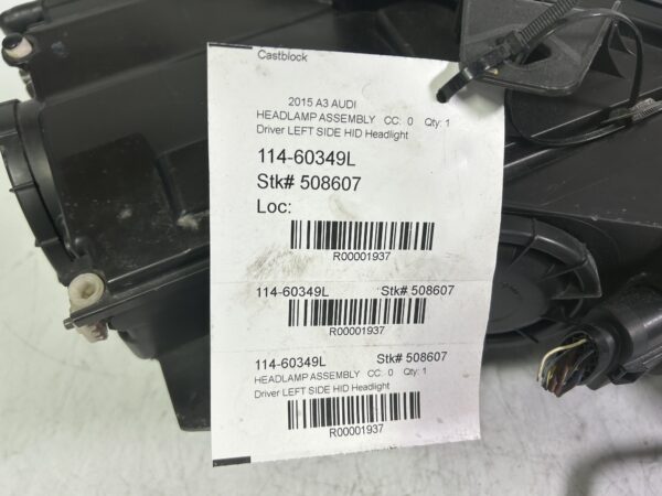 IMG_E3306 2015-2016 Audi A3 Driver LEFT SIDE HID Headlight 8V0941043B OEM