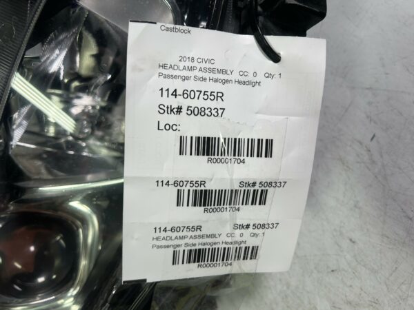 IMG_E3926 2016-2020 HONDA CIVIC Headlight Halogen RH OEM