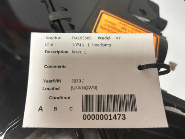 2019-2022 BMW X7 LED LASER HEADLIGHT DRIVE LEFT SIDE OEM